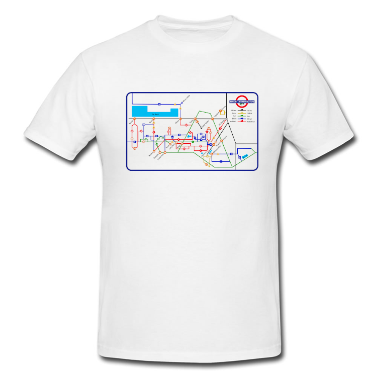 Gatineau Park Trail Map as the London Subway Map T Shirt